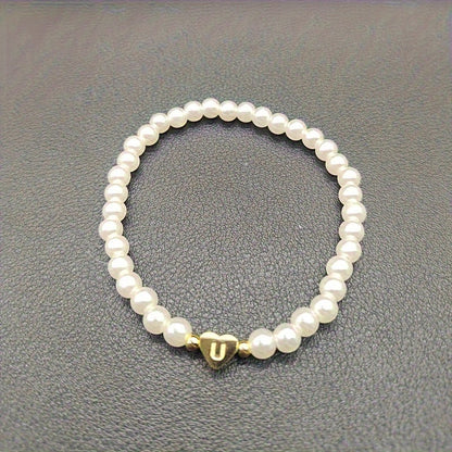 Chic A-Z Heart Initial Bracelet
