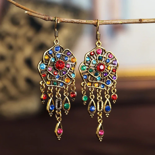 Colorful Mandala Vintage Earrings