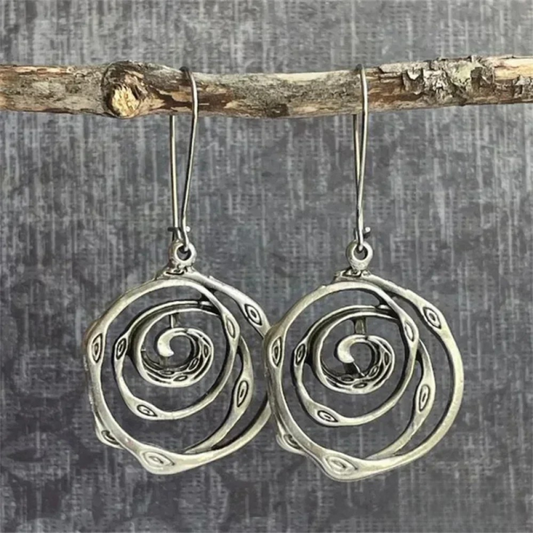 Maze Silver Earrings