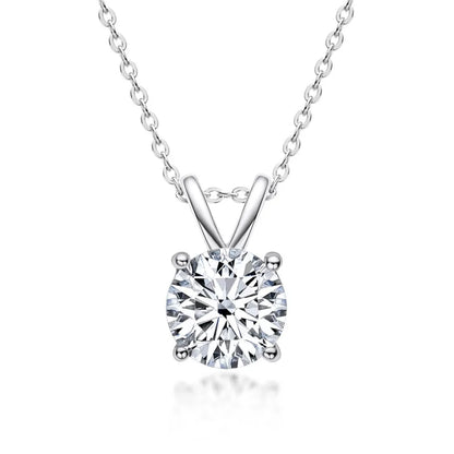 Exclusive Sterling Silver Moissanite Diamond Necklace