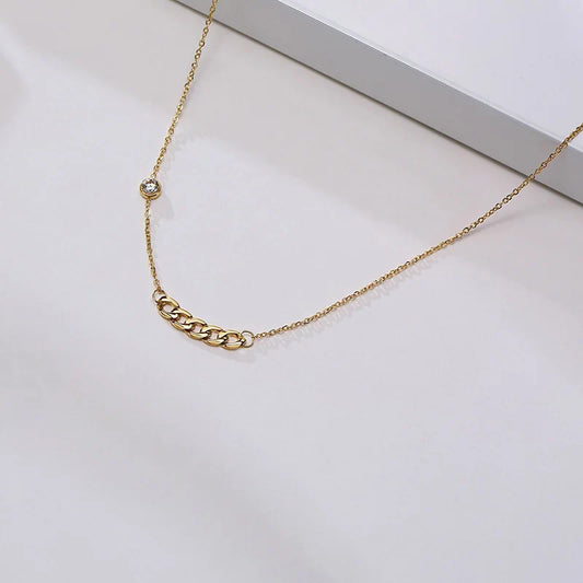 Radiant Sideways Cross Necklace