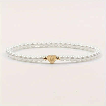 Chic A-Z Heart Initial Bracelet