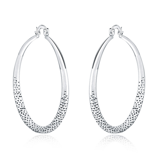 Sterling Silver Circle Hoop Earrings